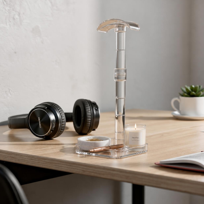 Soporte de Escritorio para Auriculares con Base para Accesorios