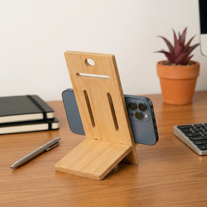 Soporte de Madera para Teléfono y Tablet