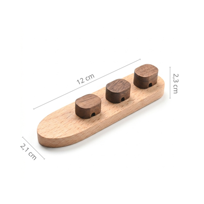 Organizador Magnético de Cables de Escritorio en Madera