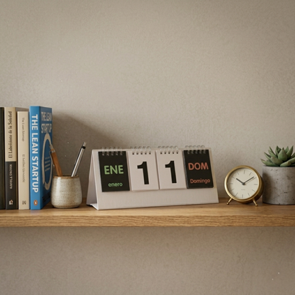 Calendario Perpetuo para Escritorio de Estilo Minimalista