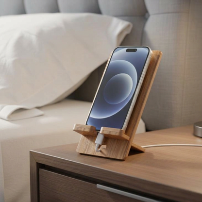 Soporte de Madera para Teléfono y Tablet