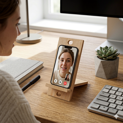Soporte de Madera para Teléfono y Tablet